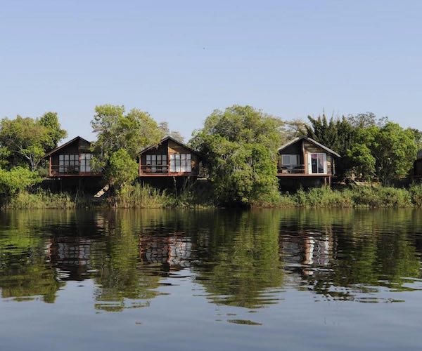 Three luxury chalets overlooking a wide river