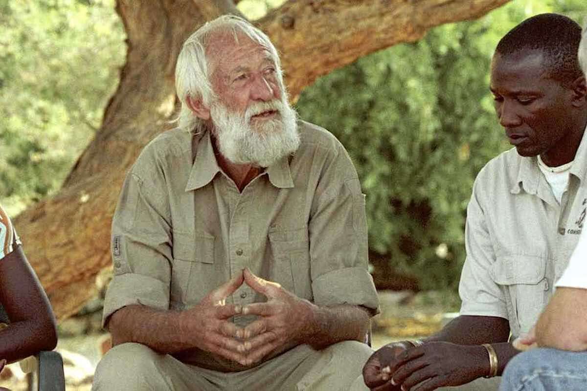 Garth Owen-Smith talking under a tree.