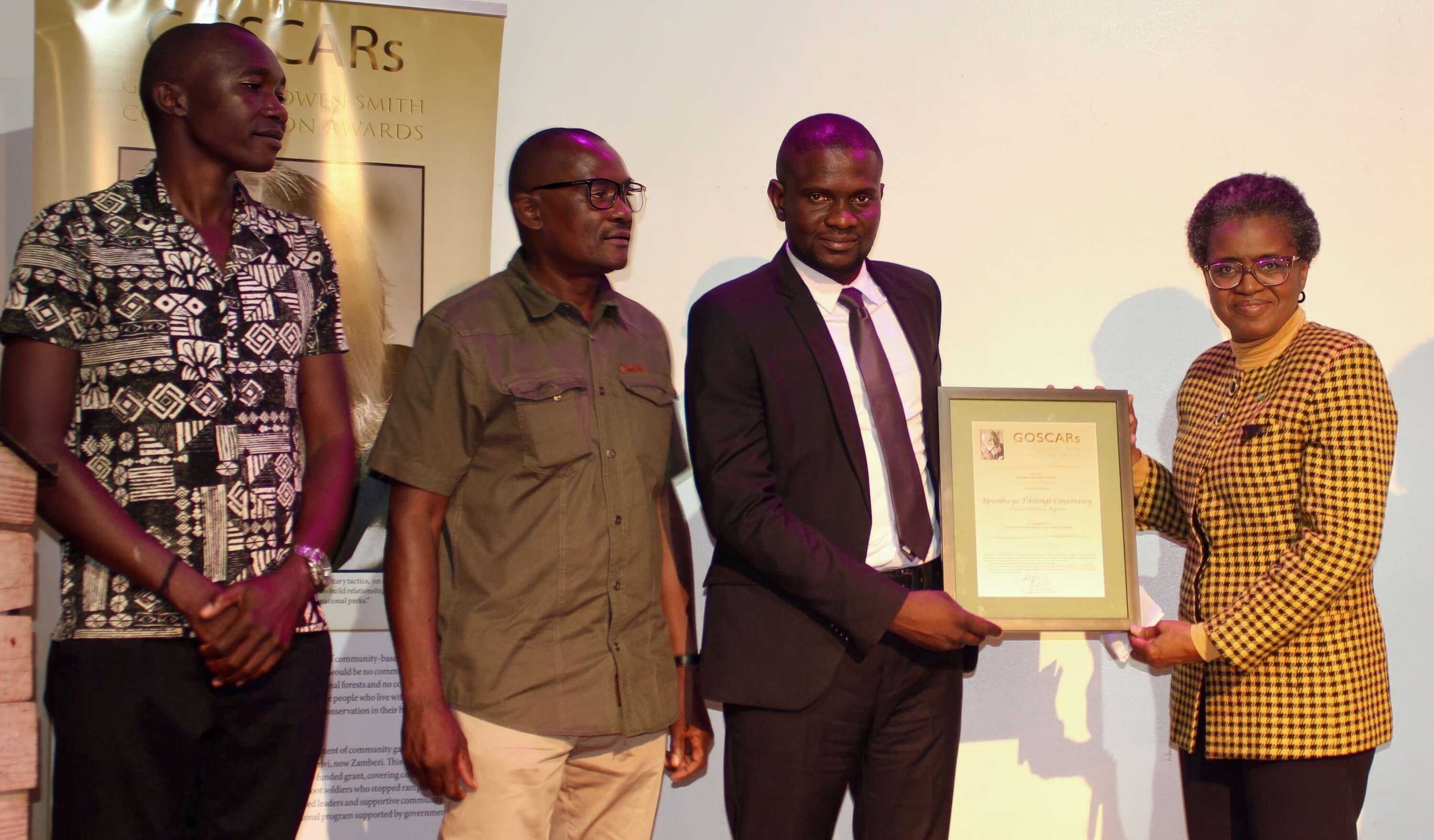 Members of the Iipumbu Ya Tshilongo Conservancy and the Hon. Indileni Daniel.