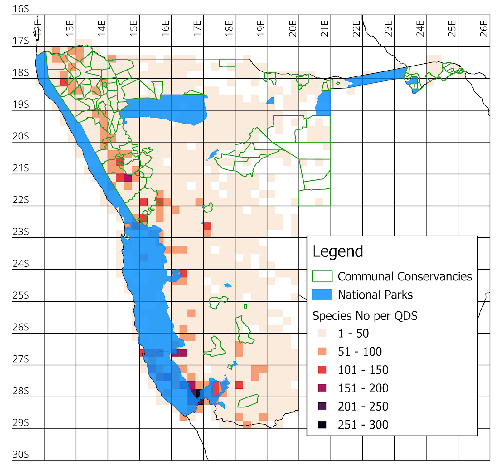 A map of Namibia showing plant distributions.
