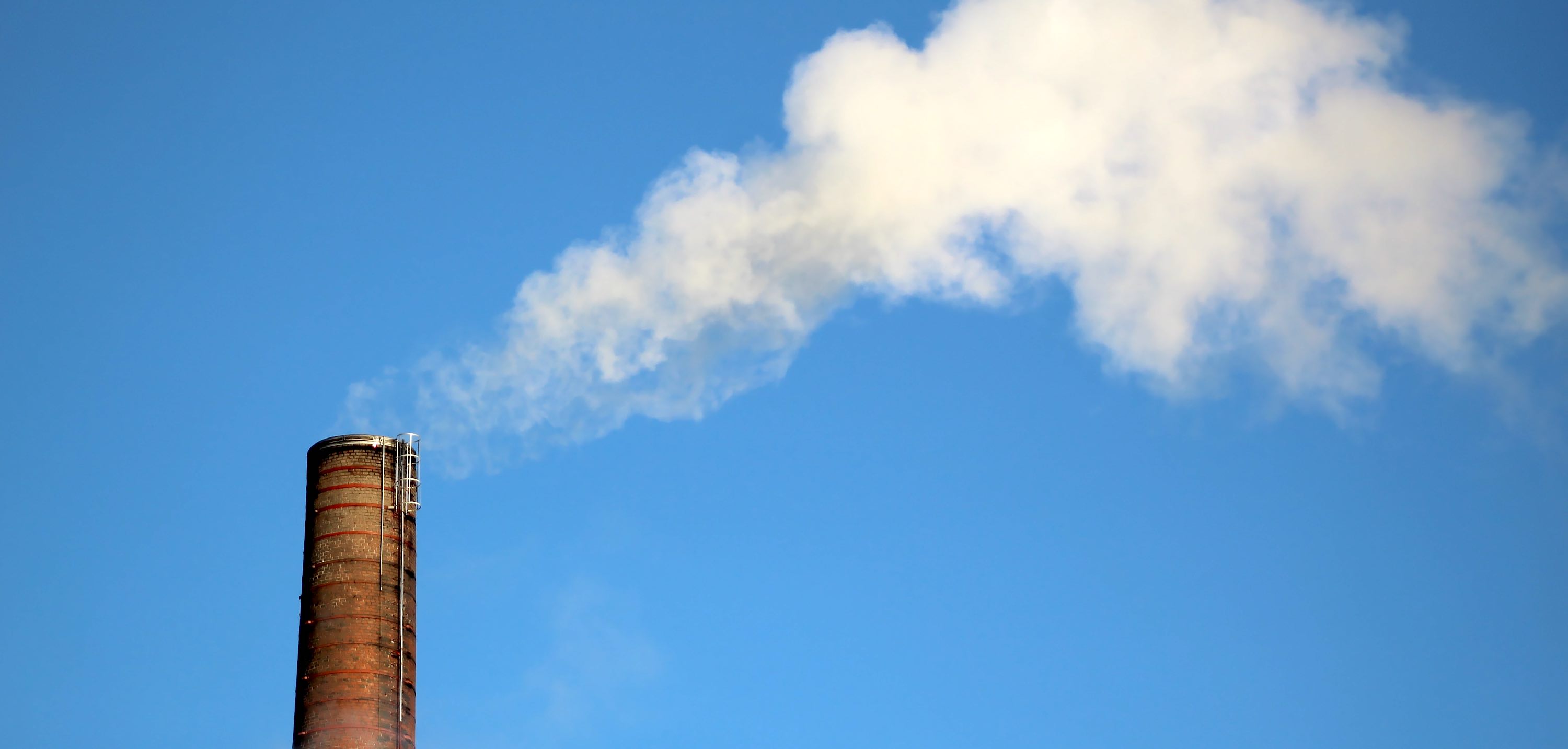 A smoking chimney.