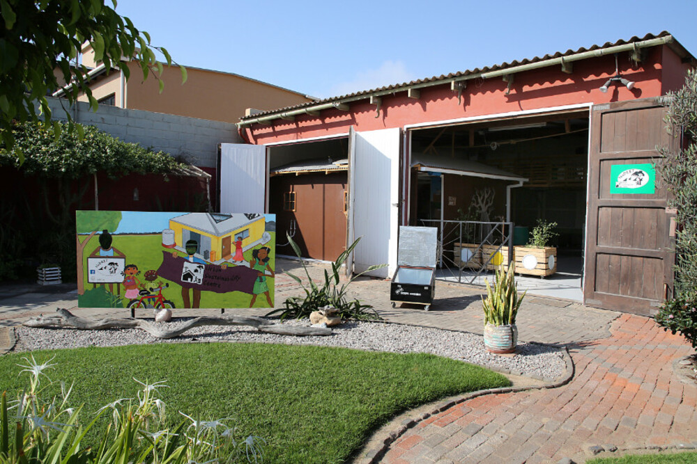 An exterior view the NaDEET Urban Sustainability Centre in Swakopmund.