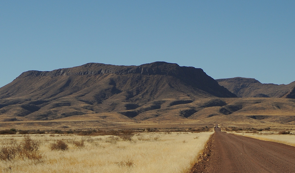 The rarely visited, but stunning Brukkaros mountain, in southern Namibia.